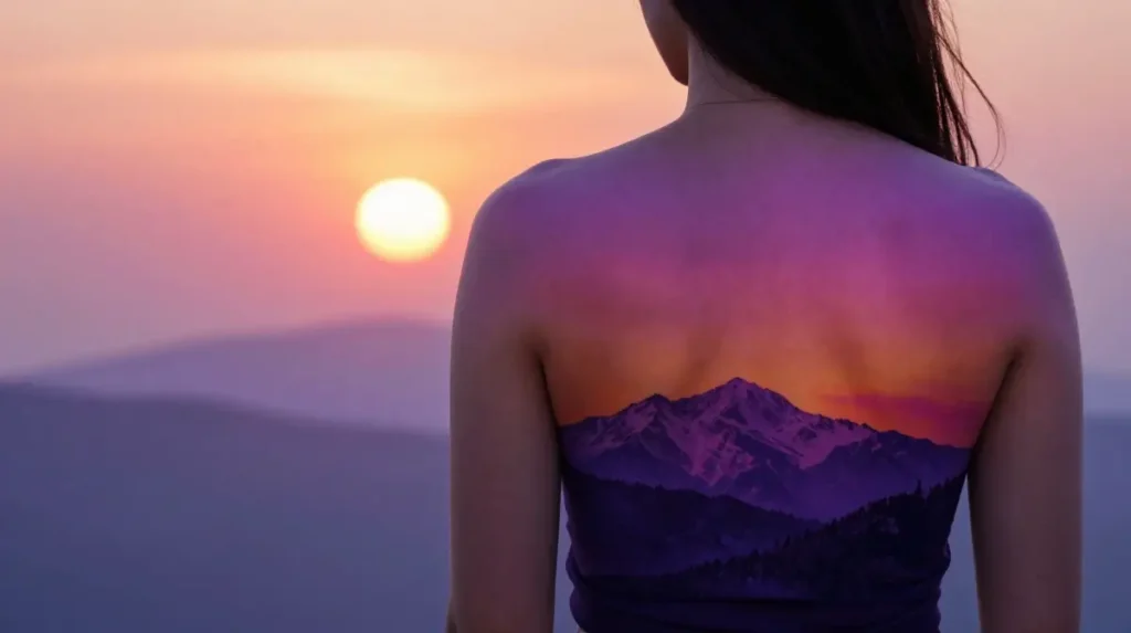Sunset and Sunrise Mountain Tattoos Where Color Becomes the Entire Story