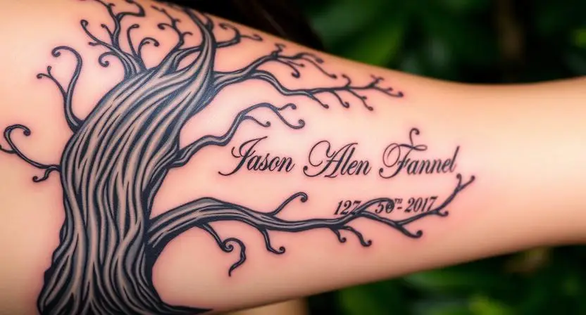 The Names, Dates, and Initials That Transform a Tree Tattoo Into a Sacred Text