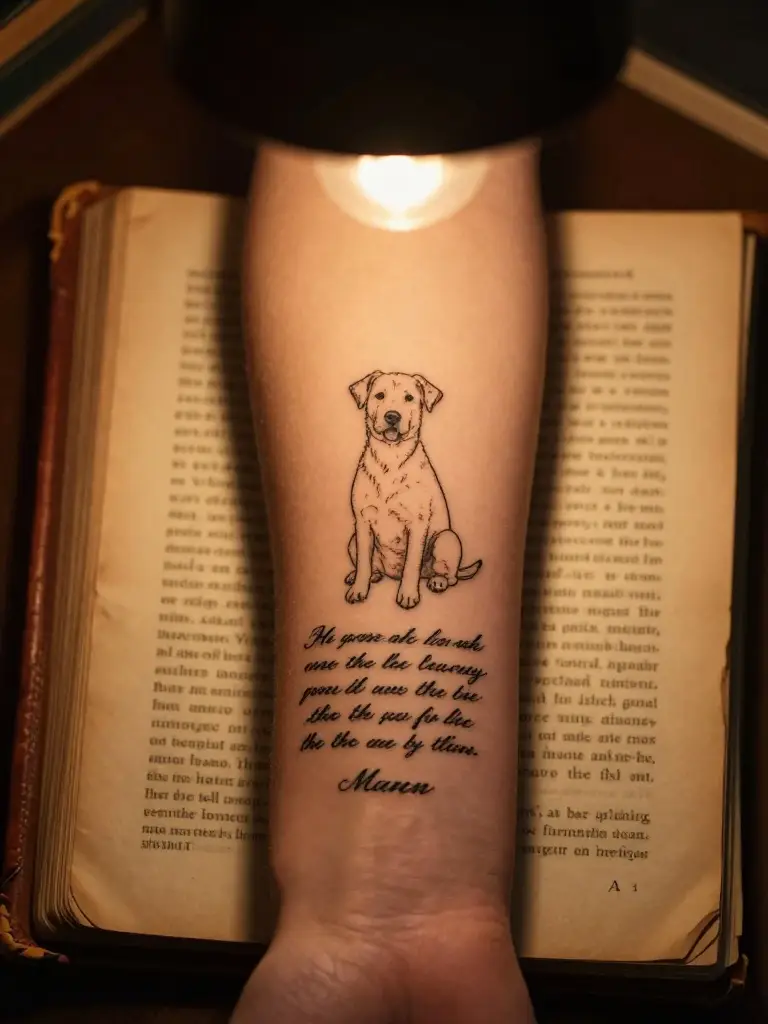 Dog Memorial Tattoo Quotes — the Words That Complete the Tribute