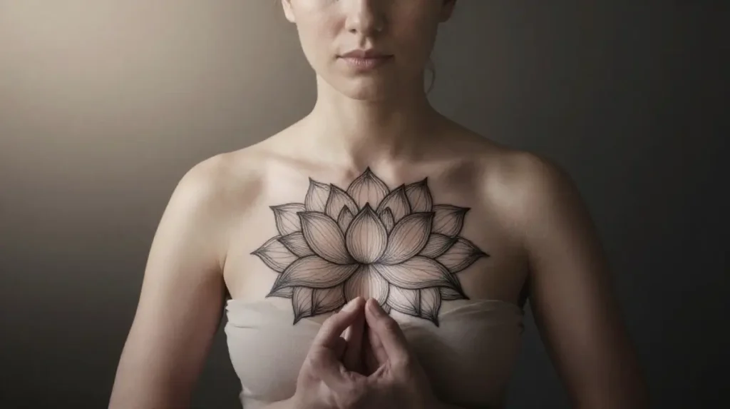 Lotus and Sacred Flower Designs That Carry Spiritual Weight on the Shoulder