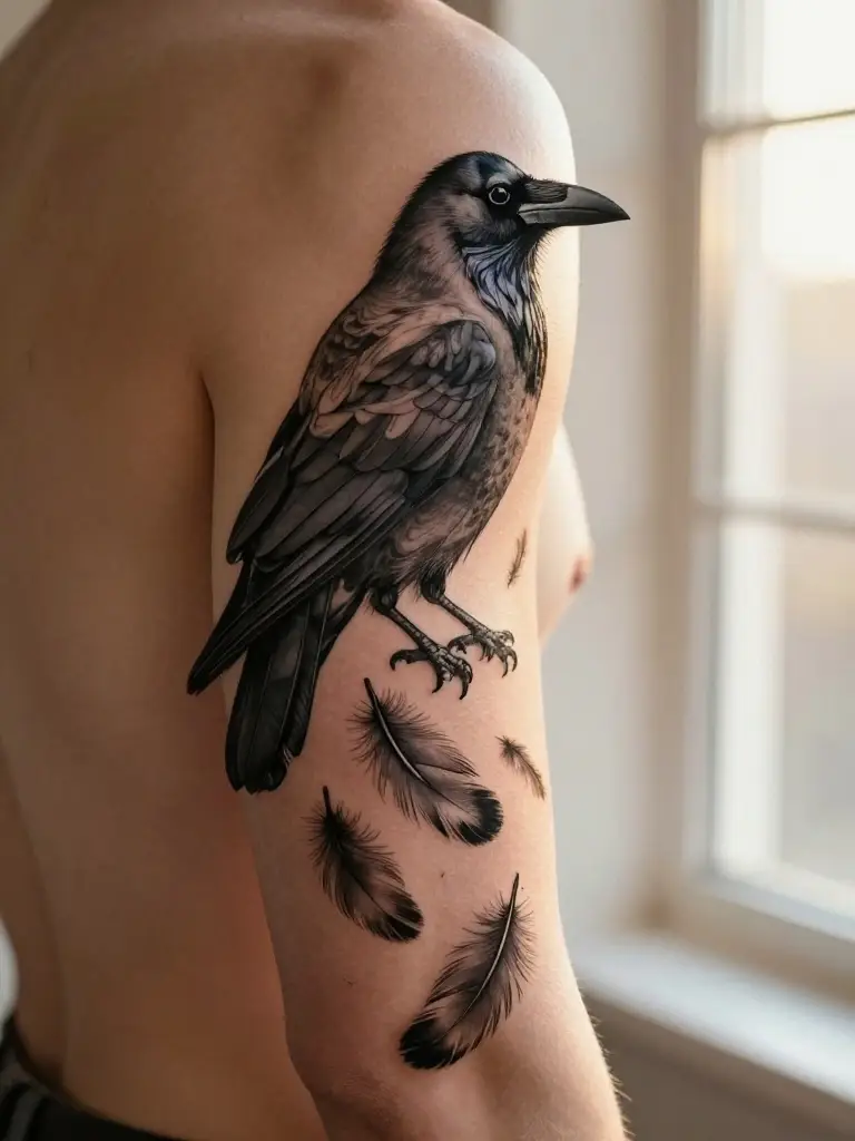 Feather and Raven Compositions Where One Element Transforms the Other