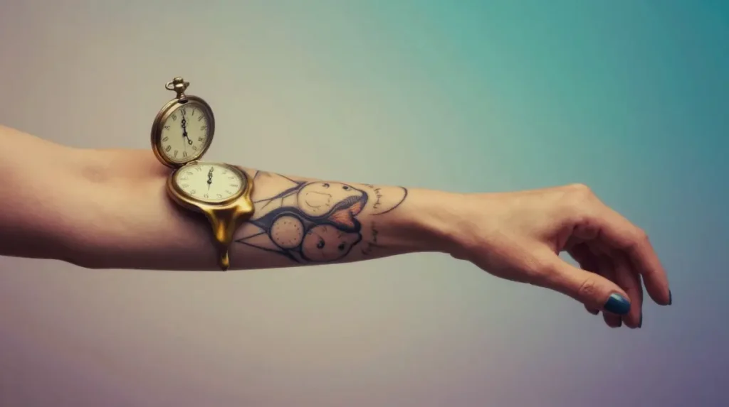 The Unexpected Beauty of Broken, Cracked and Melting Clock Face Tattoo Concepts