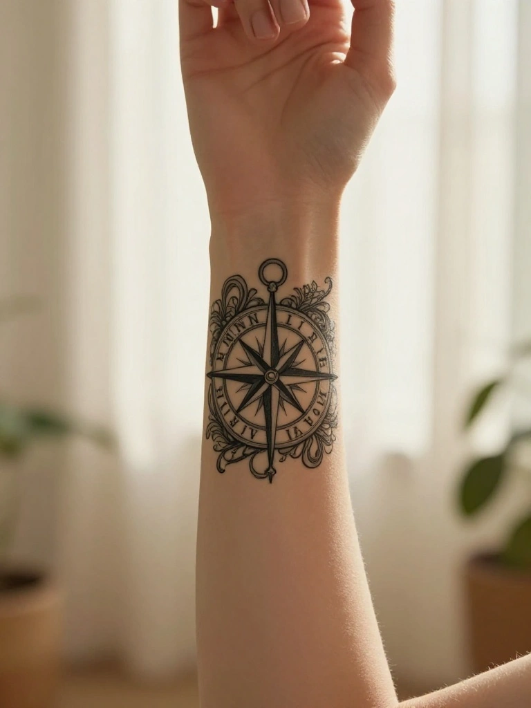 Feminine Compass Tattoos That Navigate Sovereignty With Elegant Precision