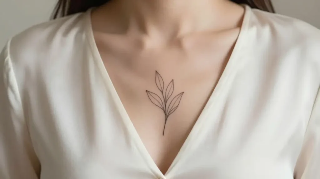 Minimalist Single-Line Chest Tattoos That Prove Less Is Genuinely More