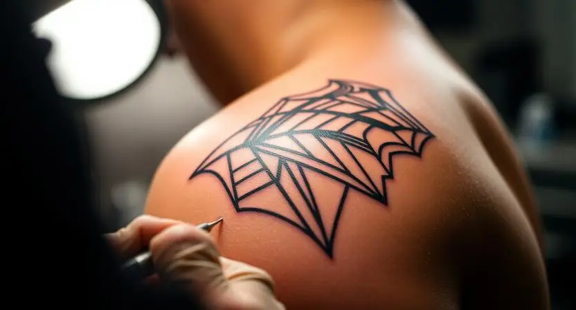 Mens Shoulder Tattoo Ideas That Use the Muscle Architecture as Part of the Design