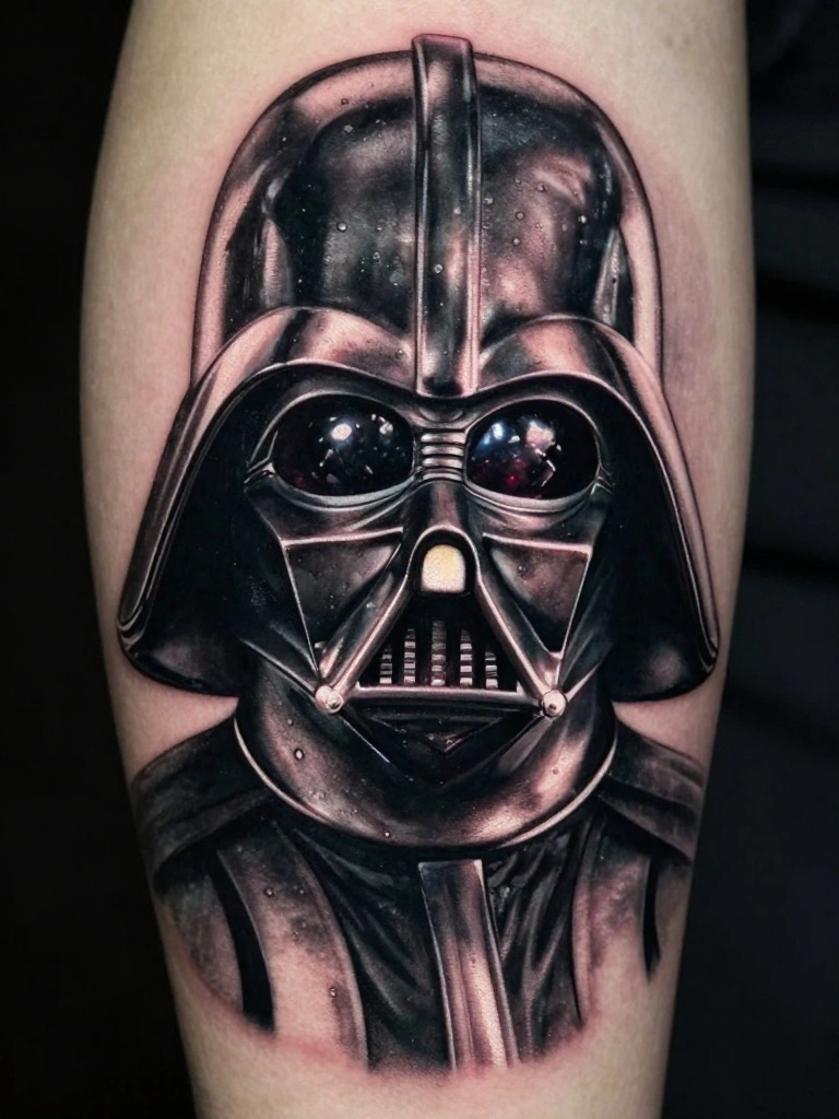 Realistic Portrait Work That Makes Vader's Helmet Look Genuinely Three Dimensional