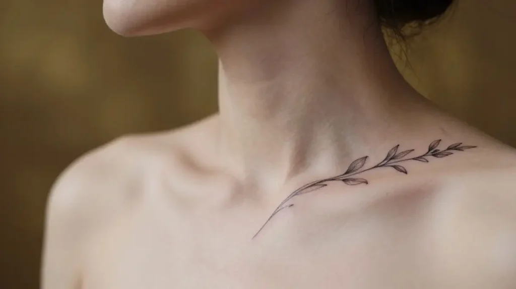 The Collarbone Area Turns Even the Simplest Fine Line Into Pure Elegance