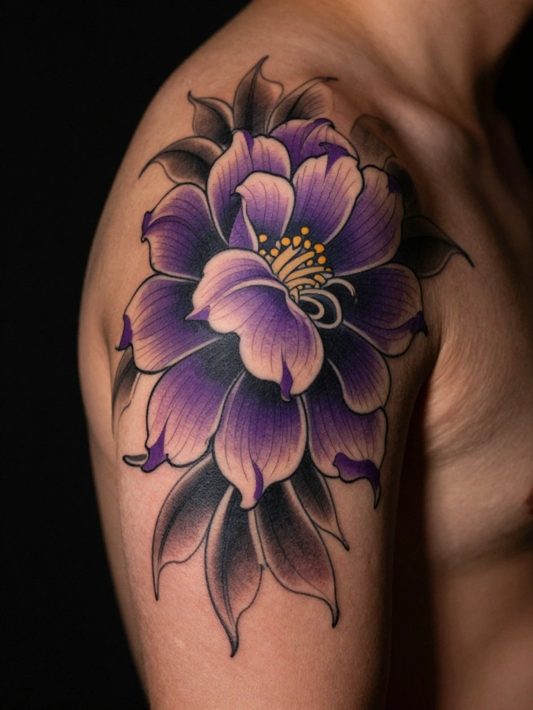 Japanese Influenced Floral Tattoos Reinterpreting the Sweet Pea for April