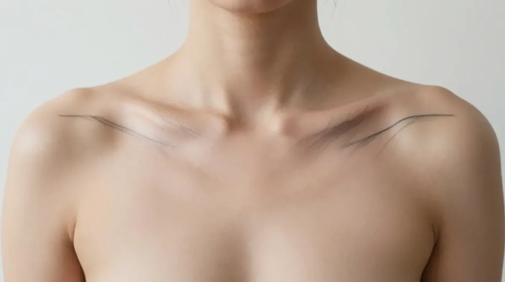 Symmetrical Collarbone Tattoos That Create Perfect Balance Across the Chest