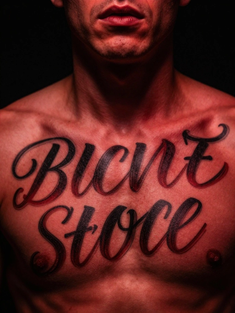 Bold Lettering on the Chest Speaks Louder Than Any Spoken Word