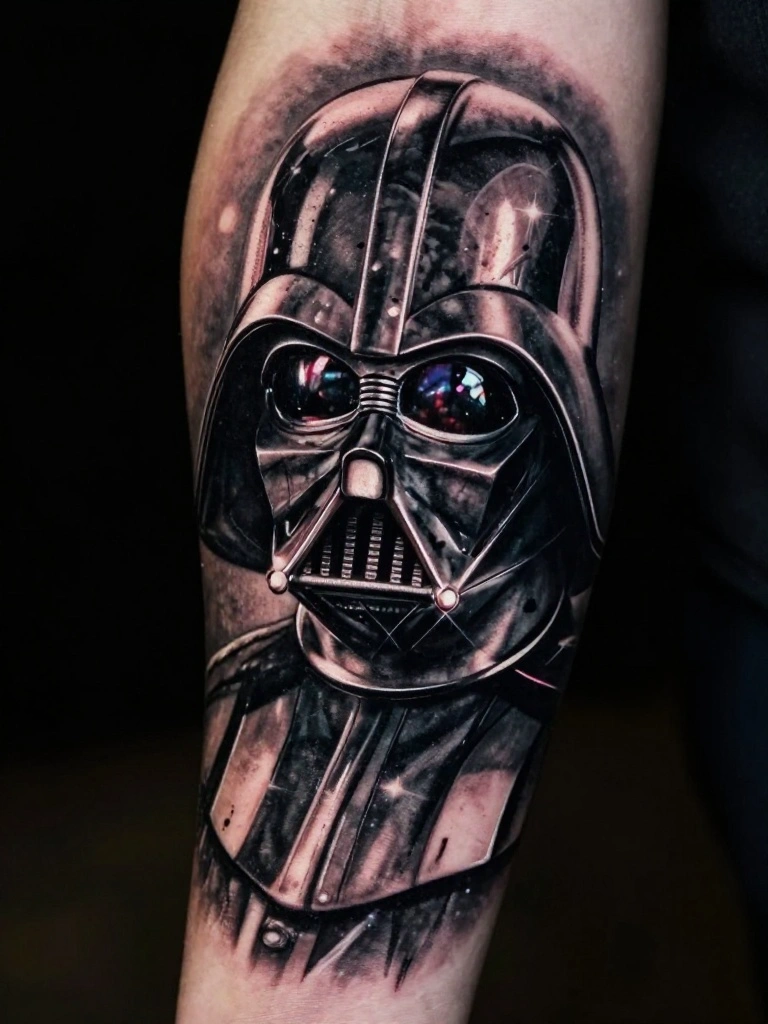 Ink Colors and Shading Techniques That Make Vader's Mask Photograph Beautifully