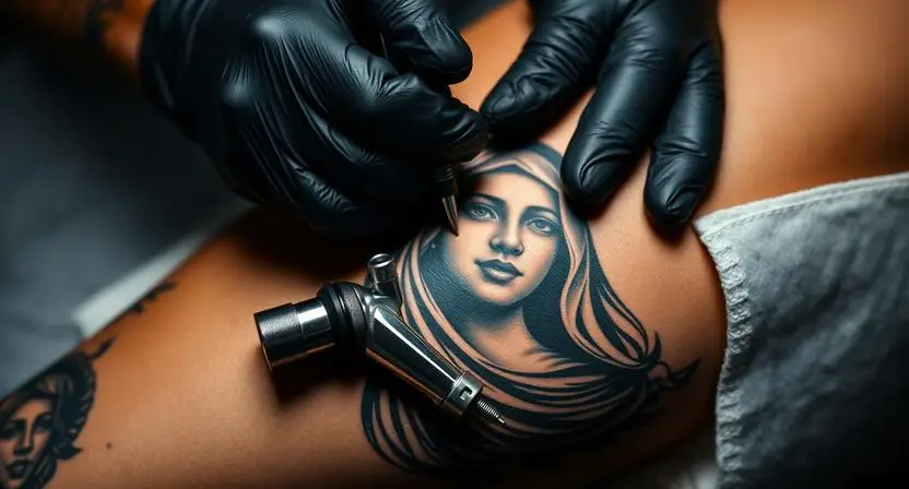 Black and Grey Realism: The Style That Gives Virgin Mary Tattoos Their Soul