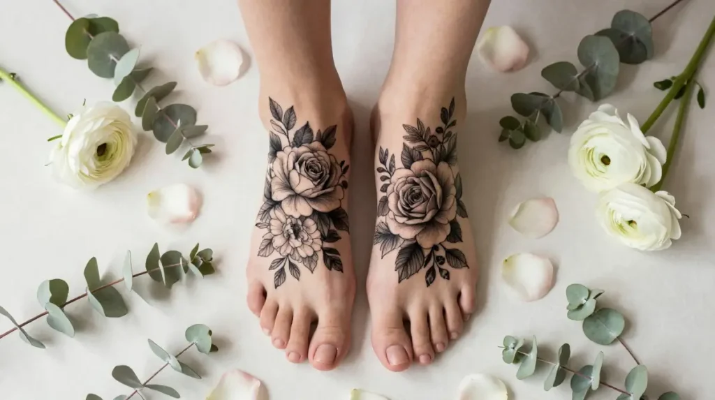 Floral Foot Tattoo Designs That Bloom Beautifully With Every Step You Take