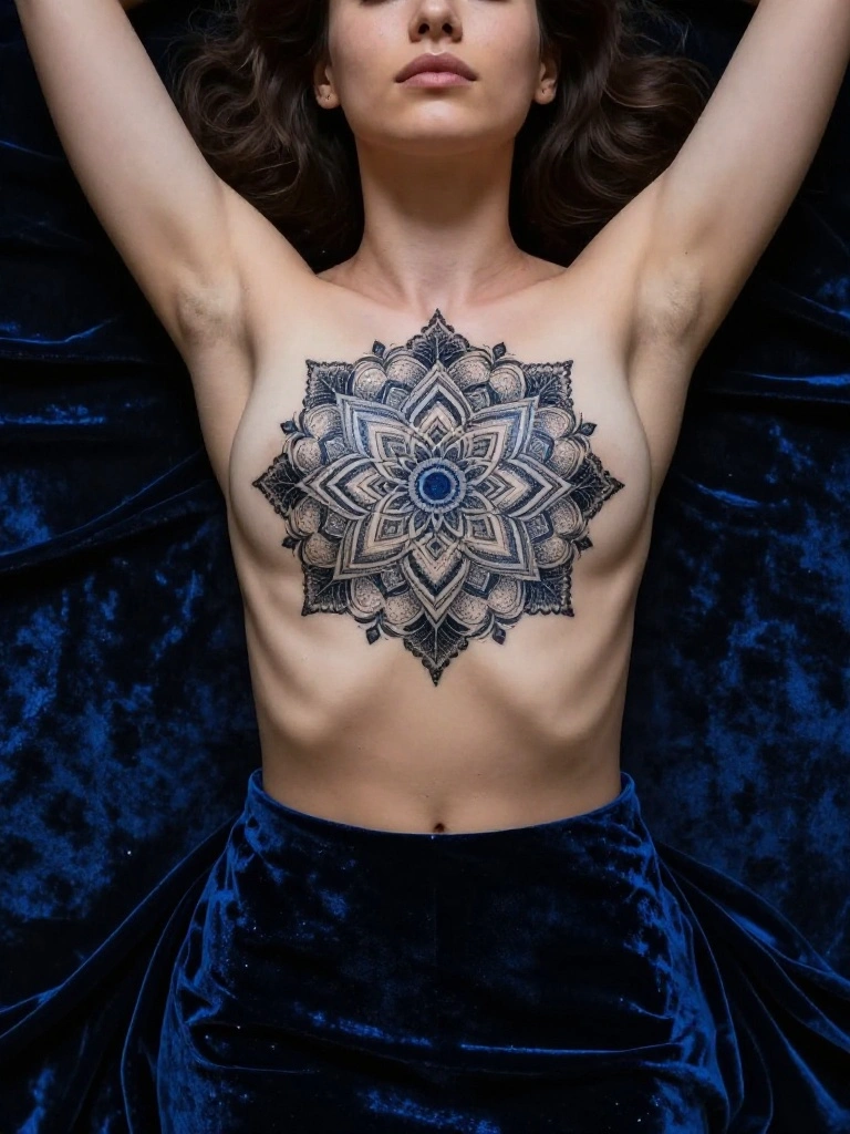 Mandala Patterns Turn the Chest Into a Map of Inner Strength