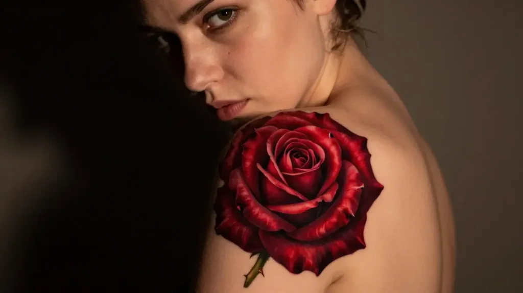 Rose Shoulder Tattoos That Carry Both Beauty and Quiet Defiance