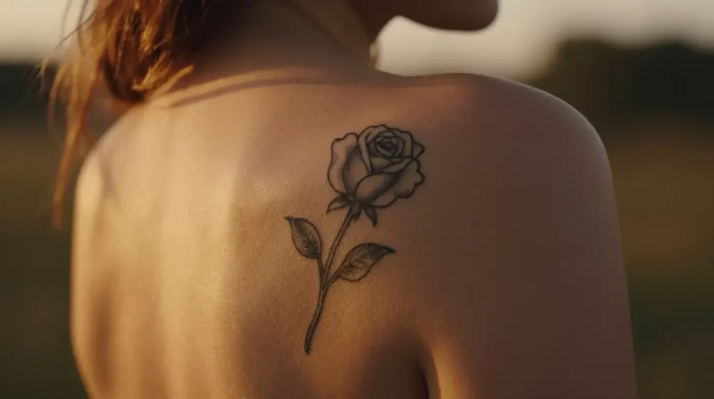 Single Stem Rose Tattoos That Speak the Language of Eternal Romantic Simplicity