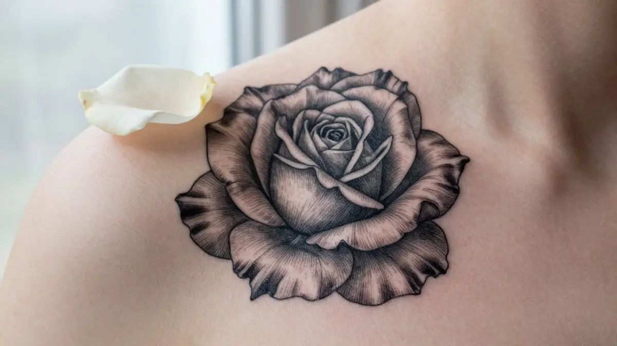 Floral Ink on the Shoulder — Where Botanical Art Meets Raw Emotion