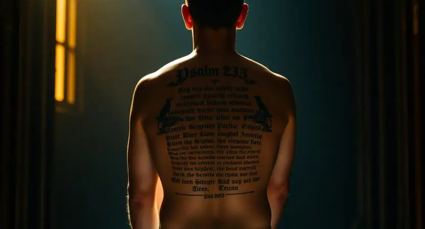 Psalm 23 Rendered in Ink and the Timeless Power It Projects on Any Man