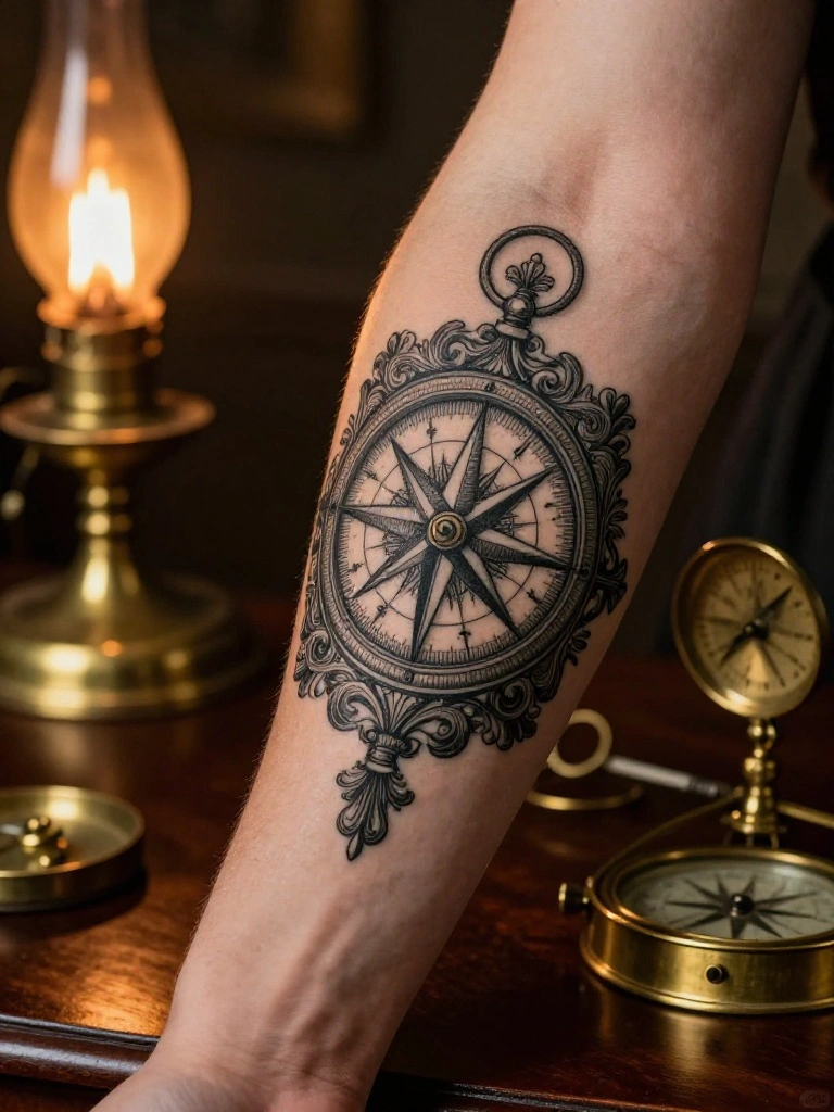 Victorian Compass Tattoos and the Obsessive Beauty of a Lost Golden Era