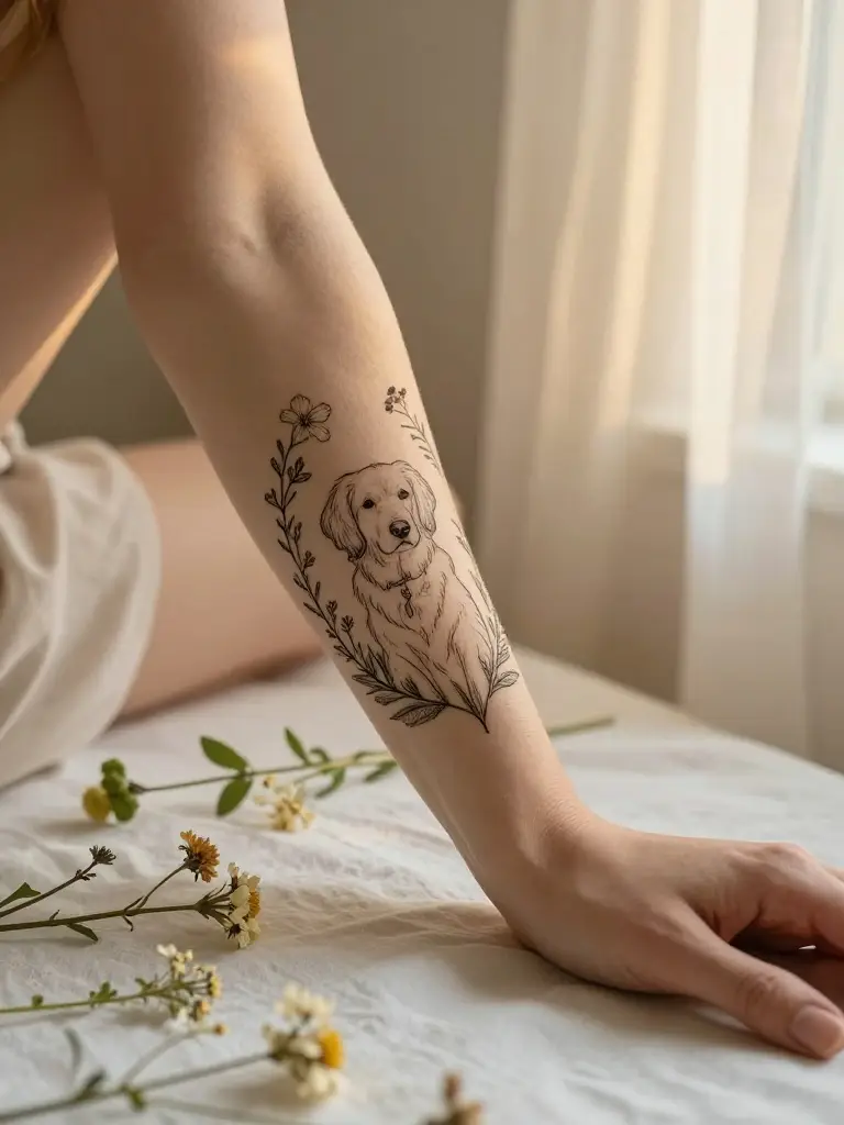 Dog Memorial Tattoos for Women Who Loved Without Reservation