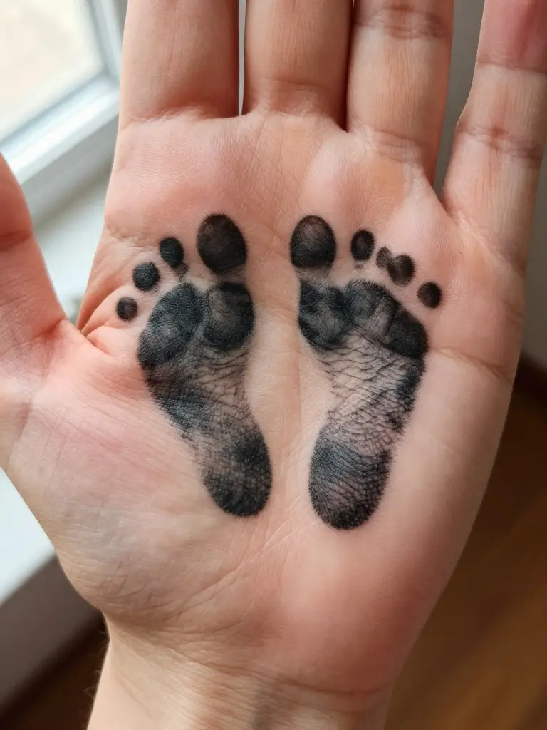 Footprint and Handprint Tattoos That Hold the Tiniest Hands Permanently