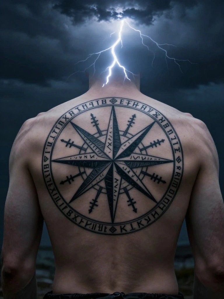 Norse Vegvisir Compass Tattoos and the Runic Magic Behind the Symbol