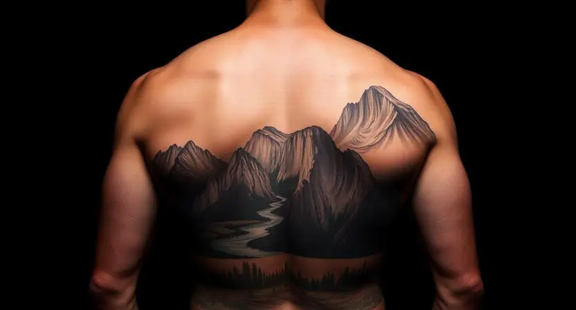 Realistic Mountain Tattoo Art That Makes the Skin Look Like a Living Landscape