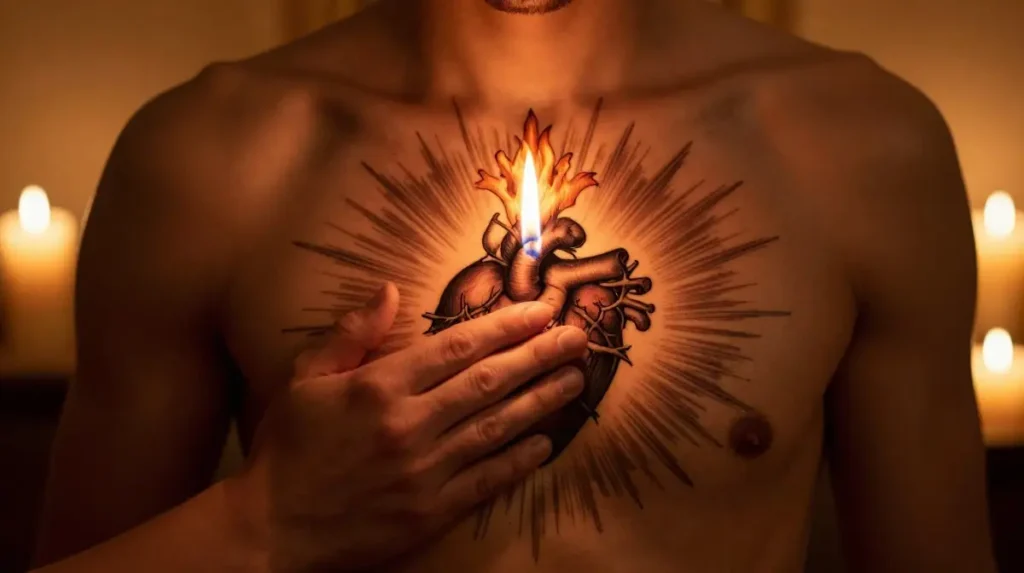 Sacred Heart Jesus Tattoos and the Burning Symbol That Never Goes Cold