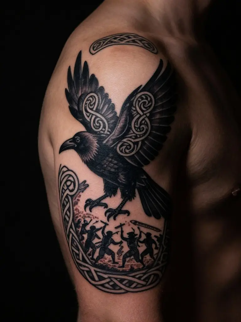 Celtic Raven Symbolism That Carries Battle Prophecy Into Modern Ink