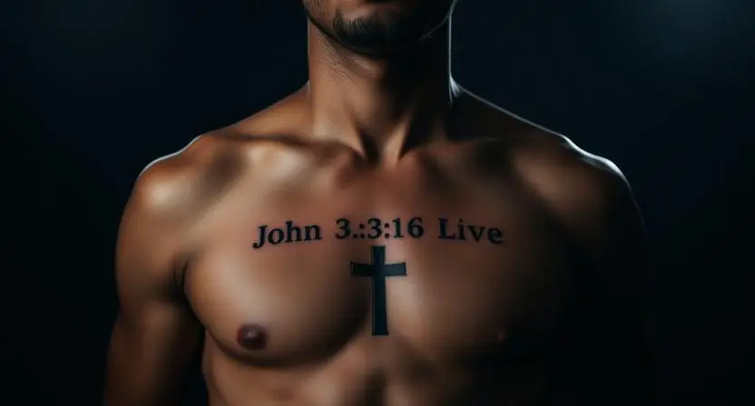 Chest Scripture Tattoos That Position the Word Closest to Where It Lives
