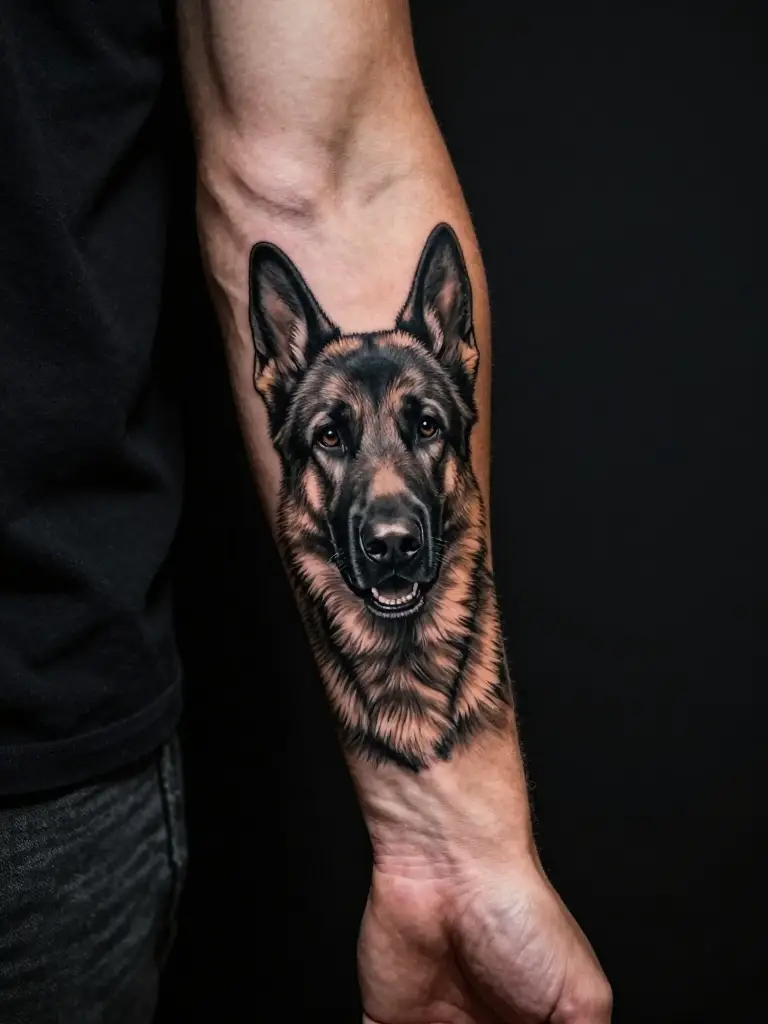 Masculine Tribute — Dog Memorial Tattoos That Men Carry With Pride