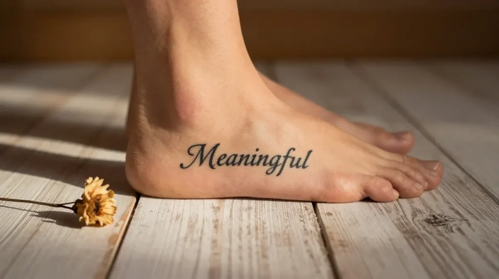 Meaningful Symbols and Script That Make a Foot Tattoo Deeply Personal