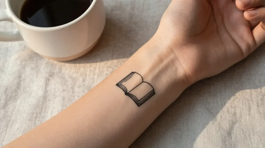 Small Minimalist Reading Tattoos That Speak Volumes Without Saying Much