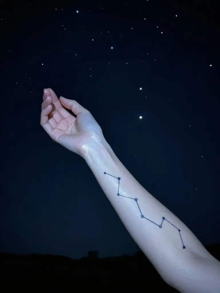 Constellation Tattoos That Map the Night Each Child Arrived Into the World
