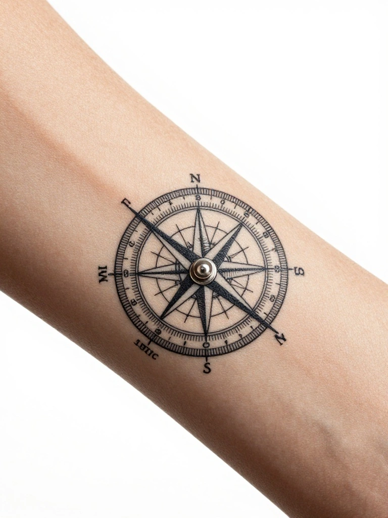 Fine Line Compass Tattoos That Map the World in Impossible Precision