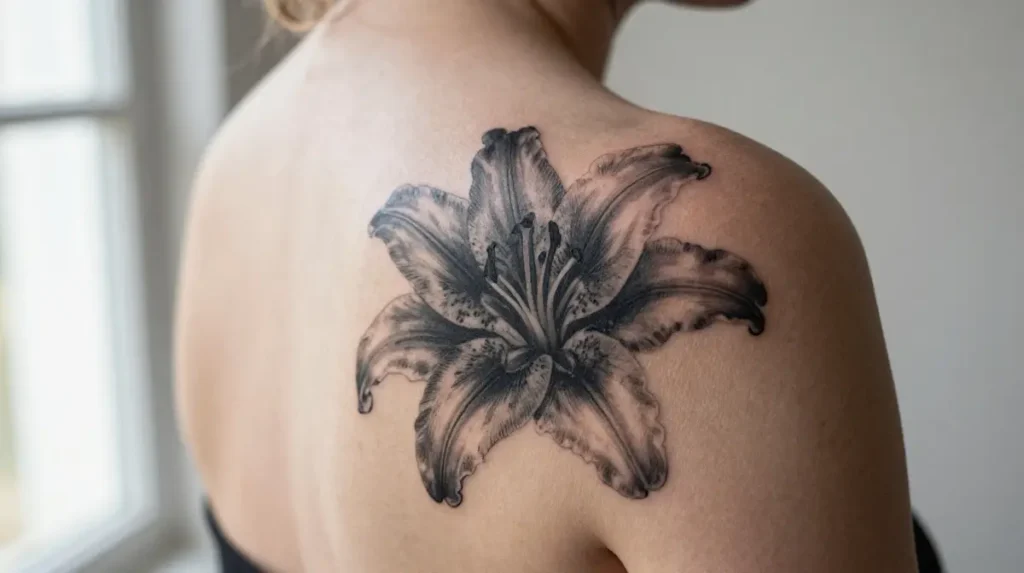 Black and Grey Botanical Shoulder Pieces With Timeless Staying Power
