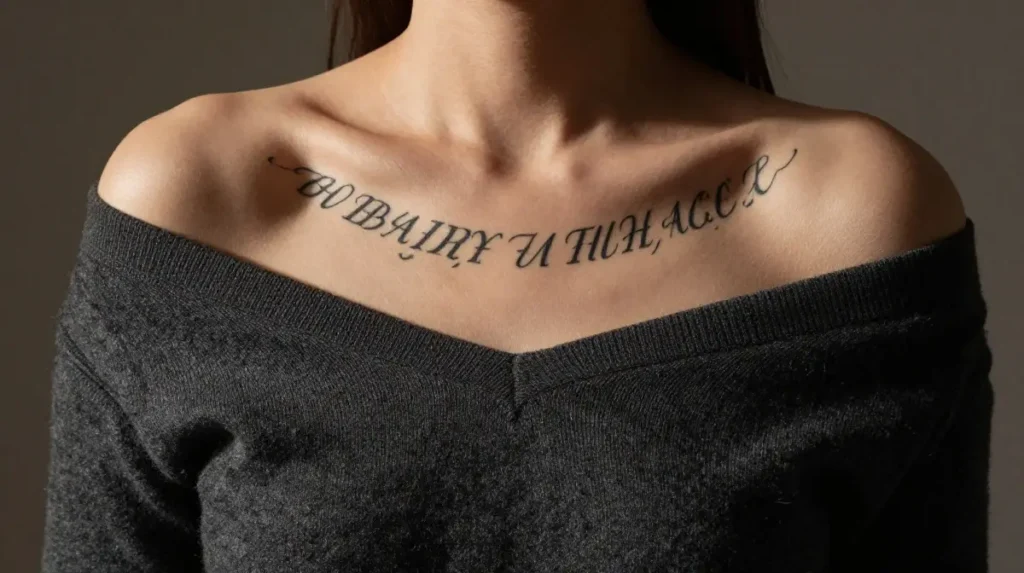 Script and Lettering Chest Tattoos That Carry Weight Without Losing Grace