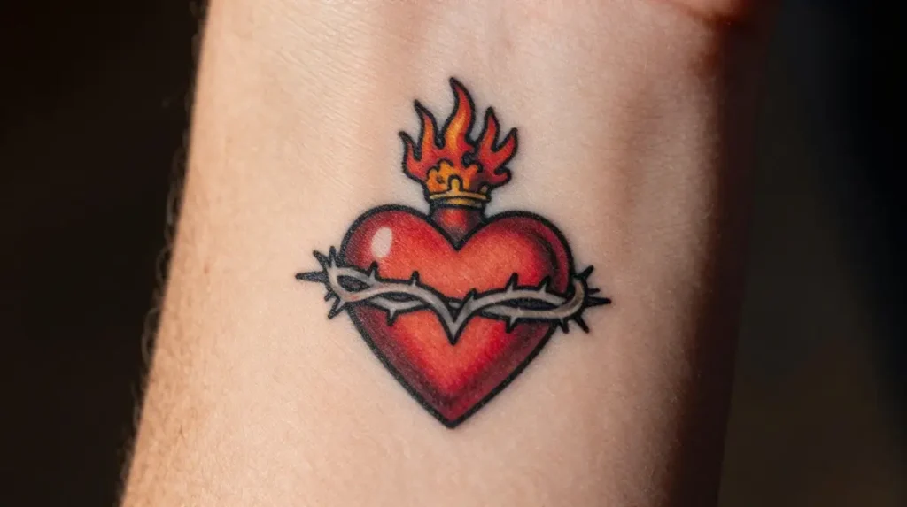 Small Sacred Heart Tattoos That Prove Powerful Symbols Need No Large Canvas