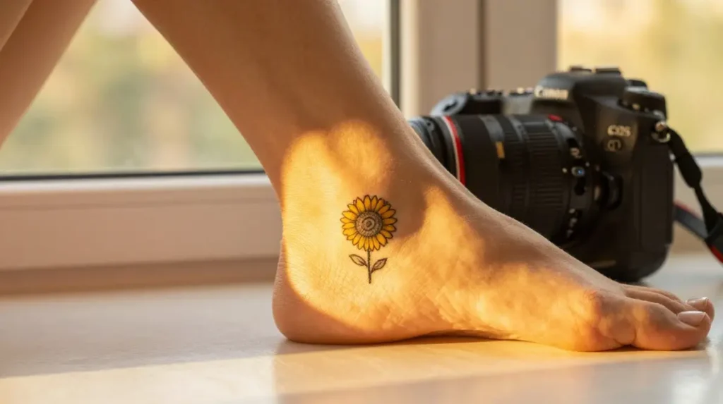 Sunflower Minimalist Tattoos That Carry Summer Light Through Every Dark Month
