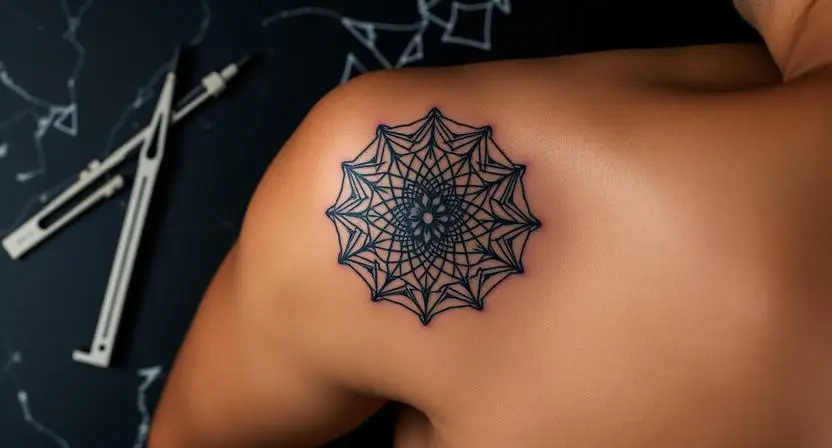 Geometric and Sacred Geometry Shoulder Ink That Engineers Perfection