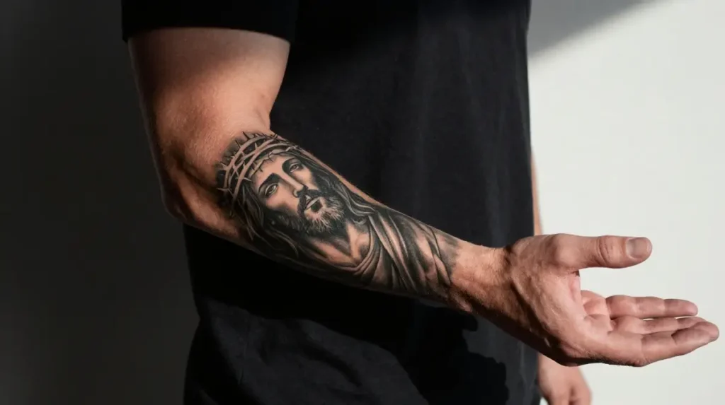 Jesus Tattoos for Men — Masculine Devotion Worn Without Apology