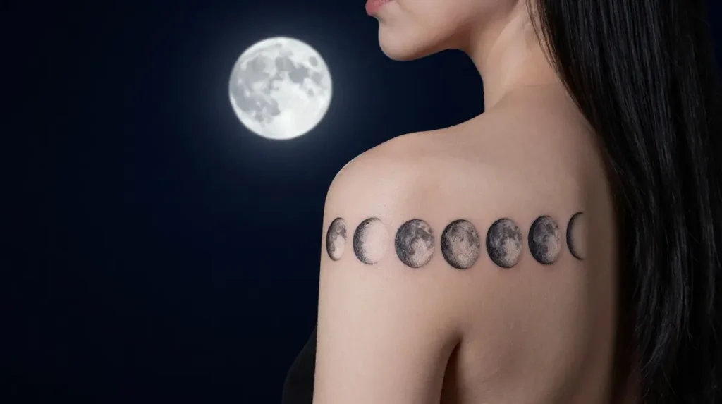 Moon Phase Shoulder Tattoos and the Stories Women Ink Beneath Stars