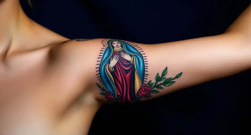 Neo Traditional Virgin Mary Tattoos That Breathe Modern Life Into Sacred Art
