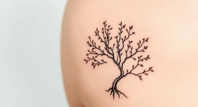 Fine Line Mastery That Makes Botanical Tree Tattoos Look Impossibly Delicate