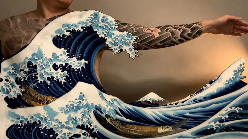 Japanese Wave and Ocean Creature Compositions That Never Stop Moving