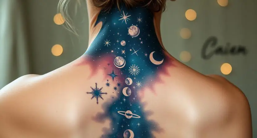 Celestial Spine Designs That Turn Your Back Into a Night Sky