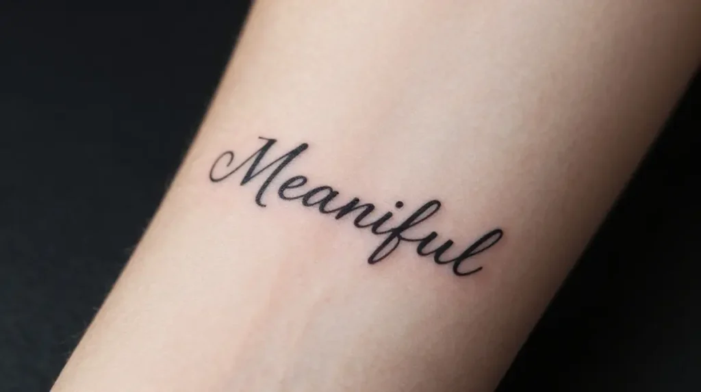 Meaningful Word Tattoo