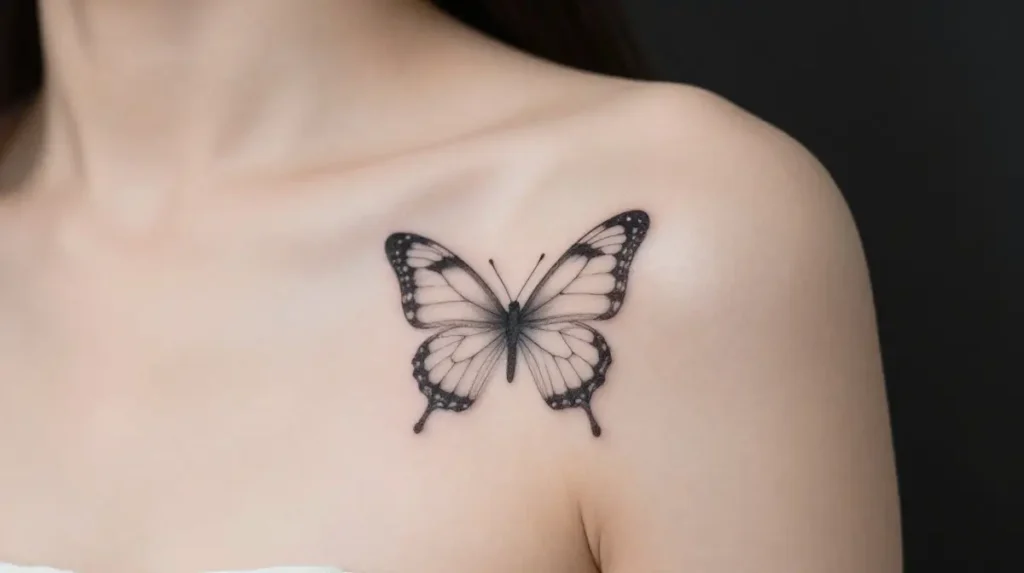 Minimalist Butterfly Tattoo
