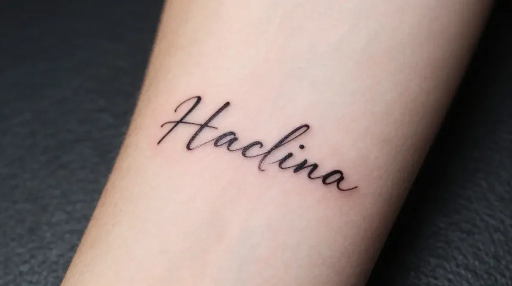 Name Script Tattoo