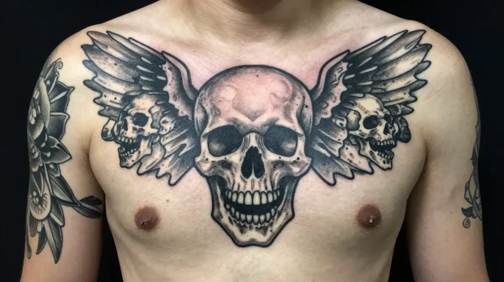 Skull and 13 Tattoo